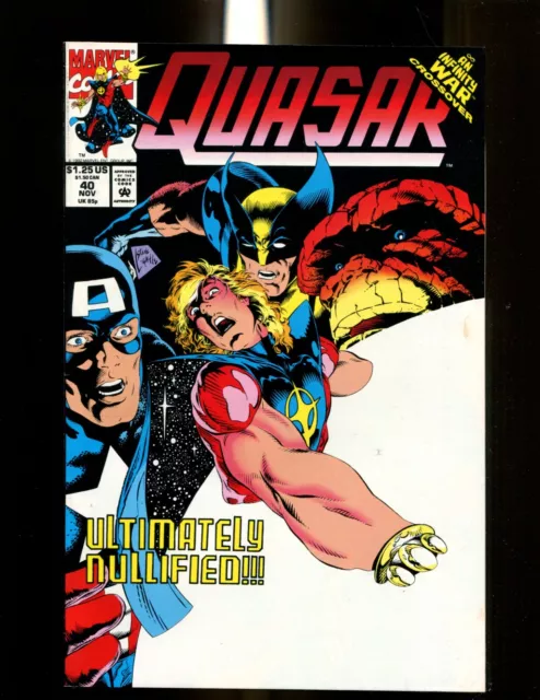 Quasar 40 (9.4) Infinity War Crossover Wolverine Cover Marvel (B056)