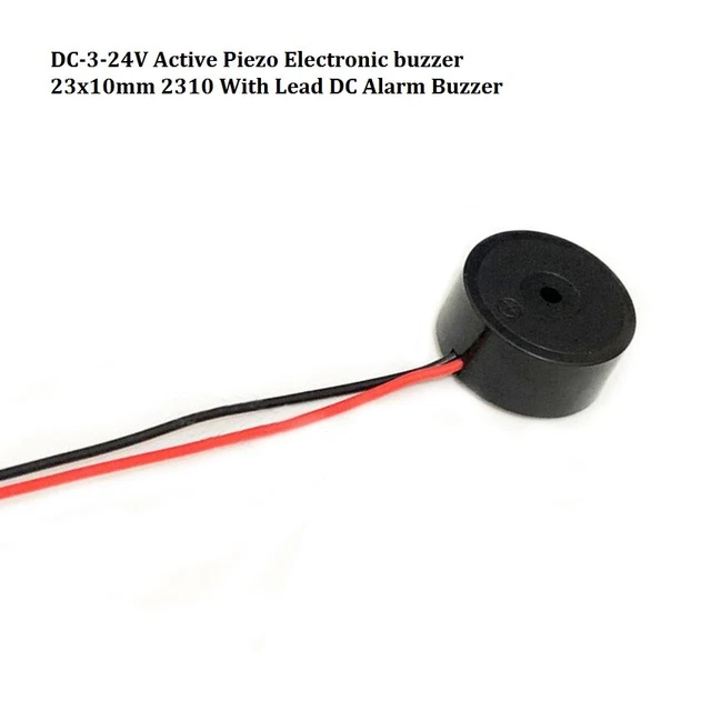 DC-3-24V Active Piezo Electronic buzzer 23x10mm 2310 With Lead DC Alarm Buzzer