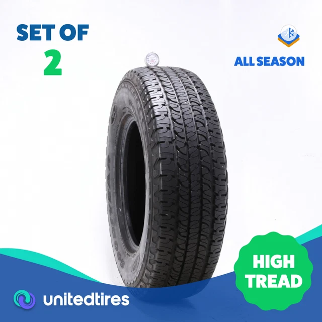 Set of (2) Used 255/75R17 Goodyear Fortera Silent Armor 113T - 10.5-11/32