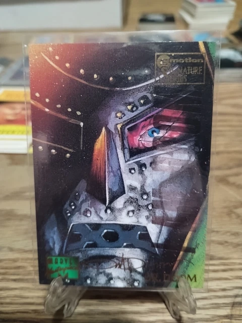 1995 Marvel Masterpieces DR. DOOM EMOTION GOLD FOIL SIGNATURE CARD, #28 - Fleer