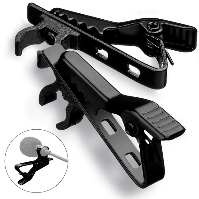 Microclip Lavalier facile da usare microfono inverso sicuro supporto cavo 10 pz