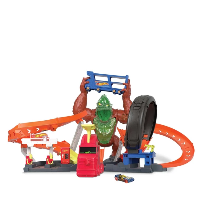 Hot Wheels Toy Car Track Set City Toxic Gorilla Slam Gas Station & Tire Repai... Hot Wheels Toy Car Track Set City Toxic Gorilla Slam Gas Station & Tire Repai...