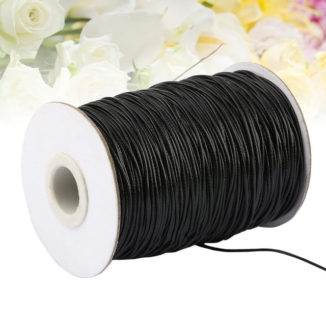 1 rouleau de 1 mm de 160 mètres de polyester ciré à la main, cordon de tricotage