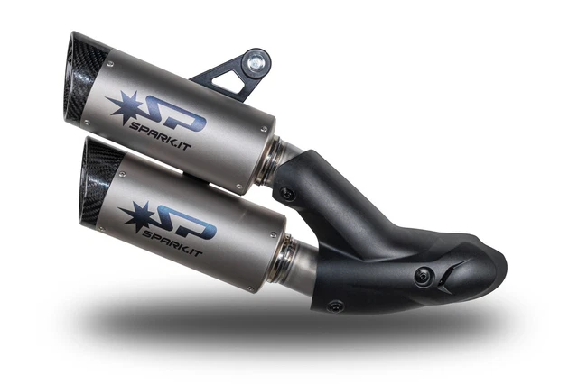 Ducati Monster 937 (2022+) Spark Titanium Slip On Exhaust System Carbon Tips