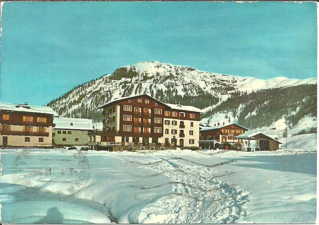 Livigno (Sondrio) Albergo Spol, Spoel Hotel, Veduta Invernale, View in Winter