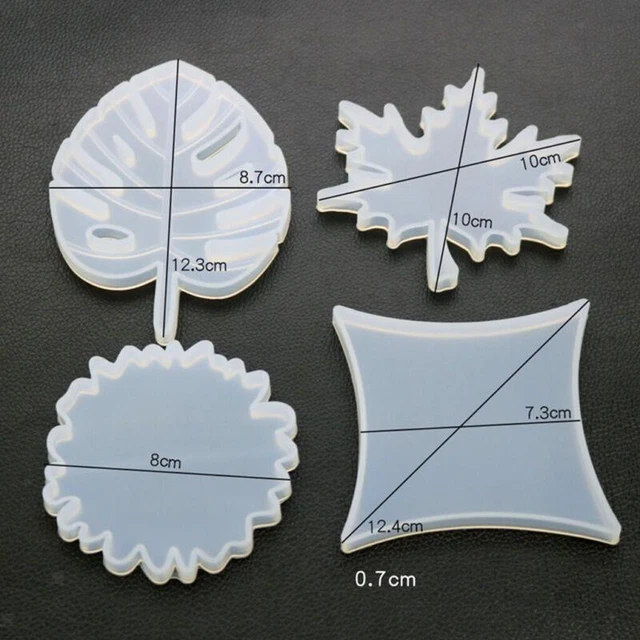 Harz-Silikon-Untersetzer-Formen-Set |DIY-Bastelmatte zum Gießen von Epoxidharz