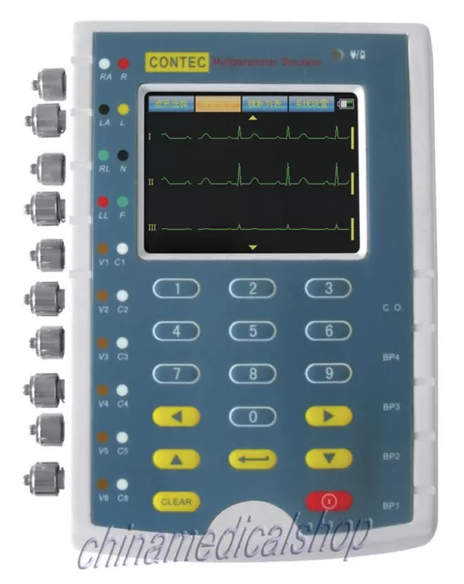 Touch Screen Patient multi-parameter Simulator ECG/IBP/RESP/TEMP Arrhythmia USA 3