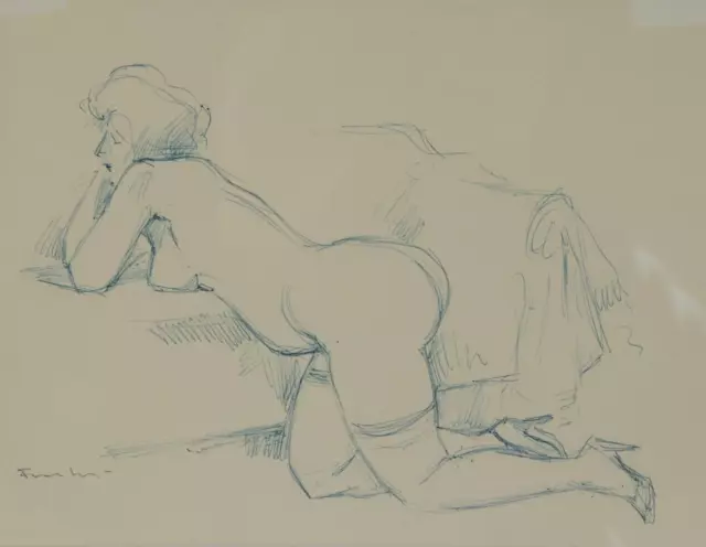 OTTO FUCHS Akt Zeichnung Erotik Gemälde Aktzeichnung weiblicher Akt nude drawing