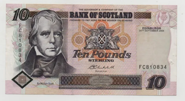 Scotland 10 Pounds 2004 Pick 120E Look Scans