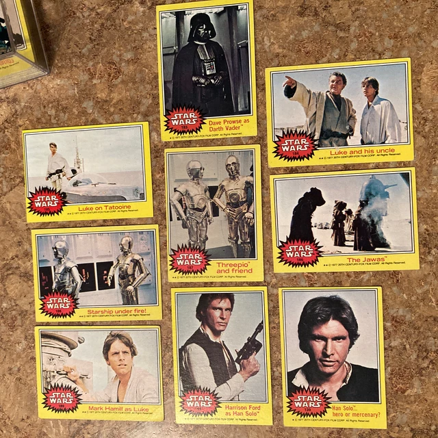 1977 Star Wars Topps Trading Cards Yellow Series 3 - Complete Set of 66 #133-198