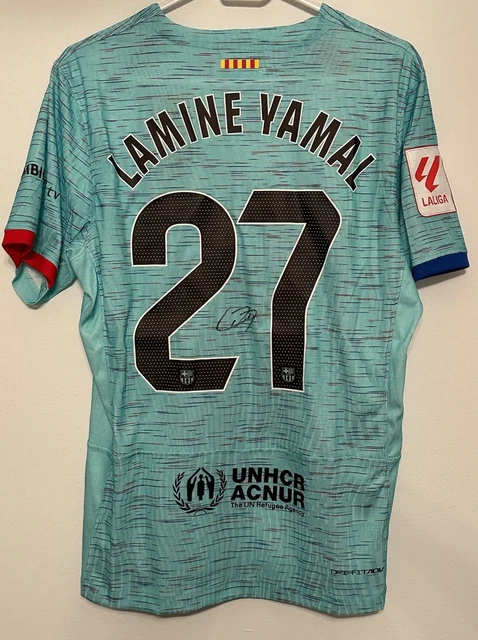 LAMINE YAMAL CAMISETA Shirt FC BARCELONA Autograph Autografo Signed