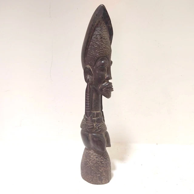 Wooden African Art Antique Statue Hand-carved Solid Heavy Wood Figure Sculpture