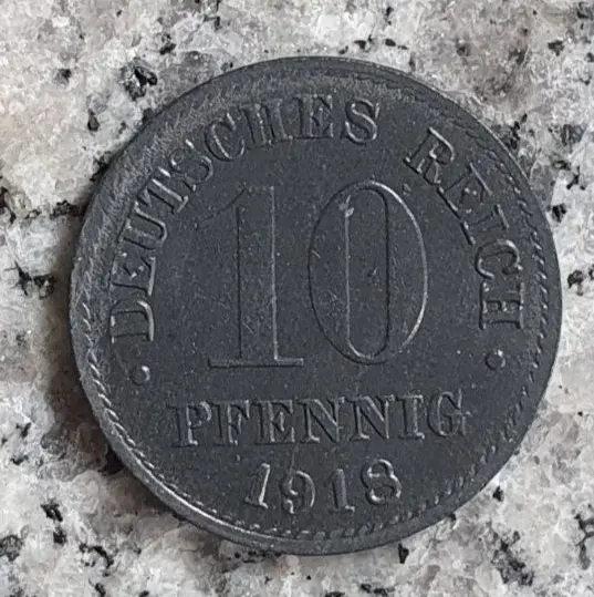 10 Pfennig 1918 Kursmünze Deutsches Kaiserreich ohne Münzzeichen Top Prägefrisch