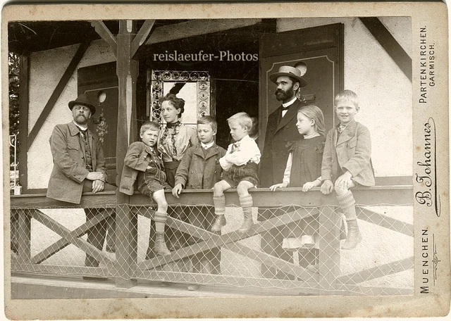 Urlaub auf Balkonien, Orig.-Kabinett-Photo von 1902