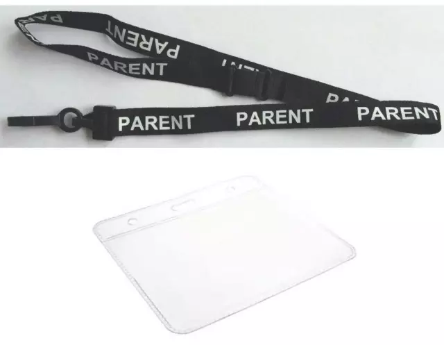 PARENT Lanyard Neck Strap With Flexible Wallet ID card Holder Badge Holder