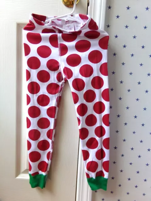 Girls Hanna Andersson 100% Organic Cotton Red Polka Dot Pajama Pants Size 5 110