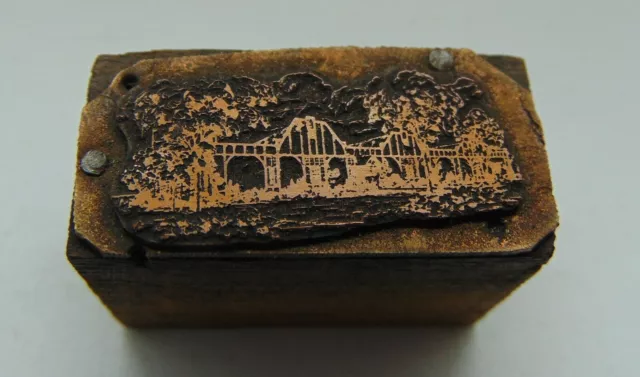 Vintage Printing Letterpress Printers Block Bridge