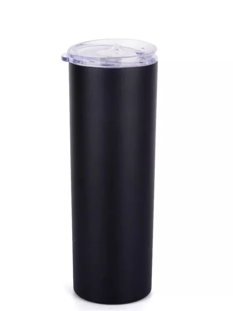 20oz Skinny Stainless Steel Tumbler Slider Lid  DoubleWall Vacuum Insulated