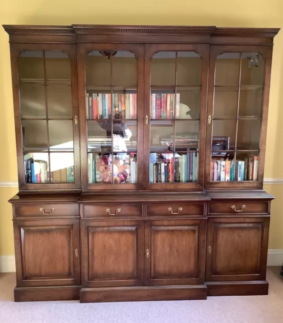 Kennedy Breakfront Display Bookcase, Mahogany finish