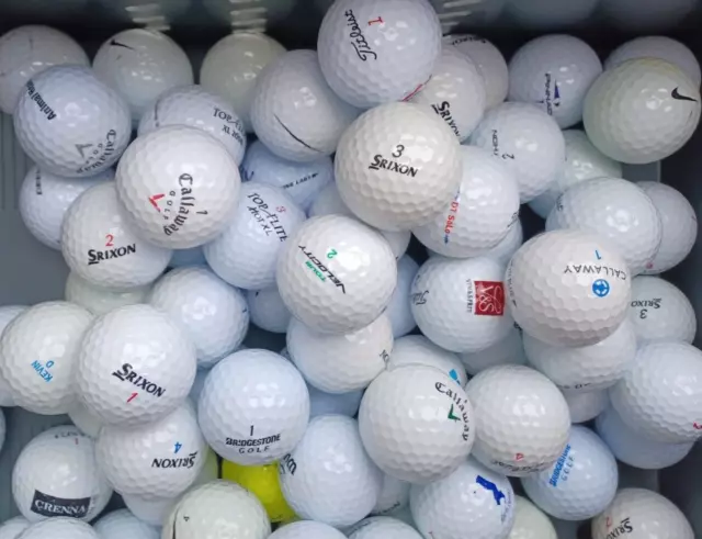 50 Golf Balls Titleist Srixon Callaway Nike TaylorMade Dunlop Wilson
