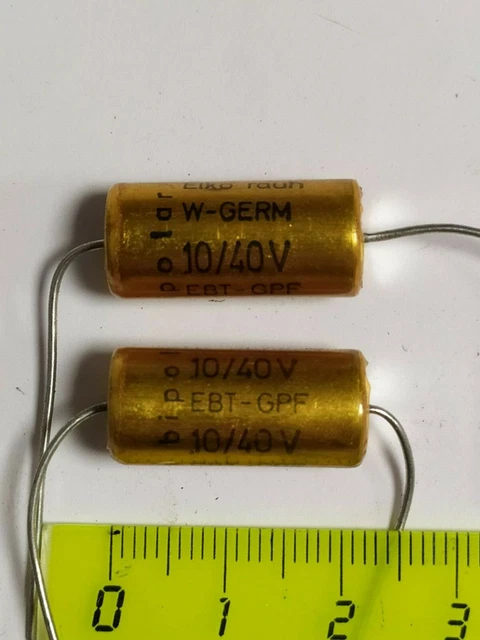 2 Condensateurs 22µF 75V Bennic – NOS, Non Polarisés, Fabrication France