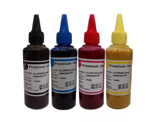 400ml Sublimation ink fit epson XP Printer Ink Refill Cyan Black Magenta Yellow