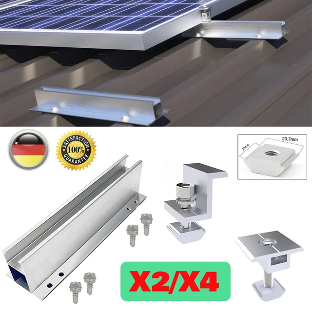SOLAR MODULE ALUMINIUM Mount Trapezoidal Plate Flat Roof PV Mounting ...