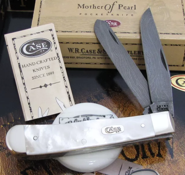 Case XX Pearl Damascus Trapper Knife 2000 SFO Only 100 Made GRAND SLAM MIB! NR