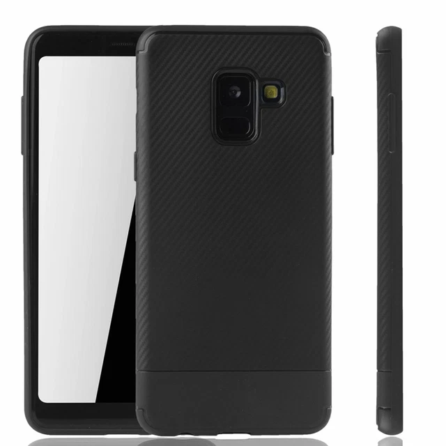 Étui pour Téléphone Portable Samsung Galaxy A8 Plus (2018) Coque Pare-Chocs Noir