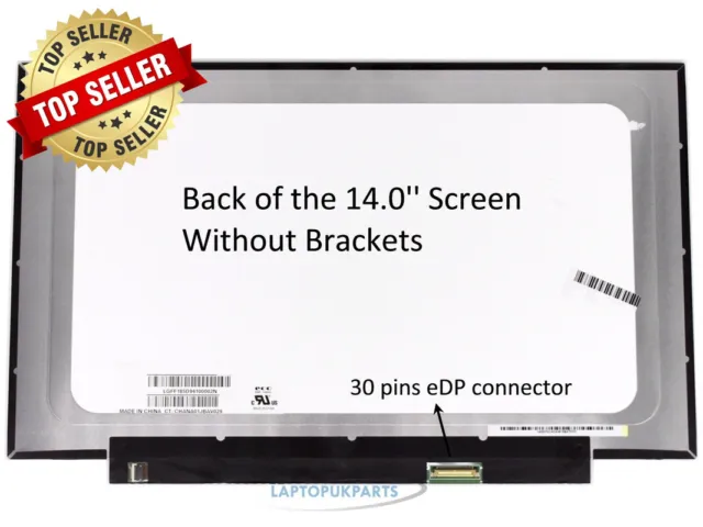 Neu kompatibel für NV140FHM-N3K 14" IPS LED LCD Laptop Bildschirm FHD schmales Display 2