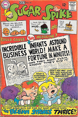 Sugar and Spike Comic Book #76 DC Comics 1968 Sheldon Mayer Art VERY GOOD+