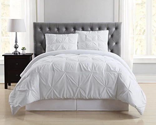 Truly Soft Everyday CS1969WTTX-1500 Pleated Comforter Set White Twin XL