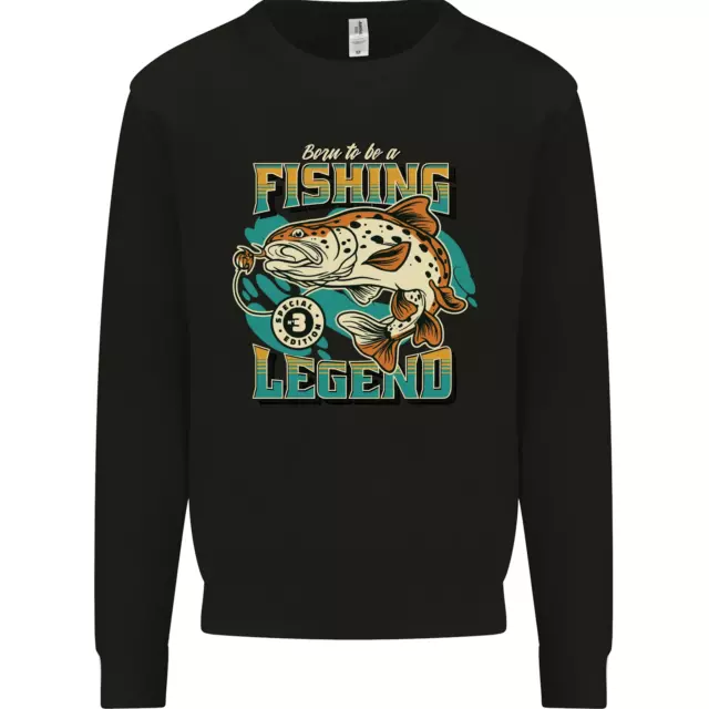 Fishing Legend Funny Fisherman Kids Sweatshirt Jumper