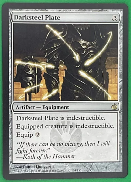 Darksteel Plate 1x FOIL MBS MTG Mirrodin Besieged Rare MINT artifact