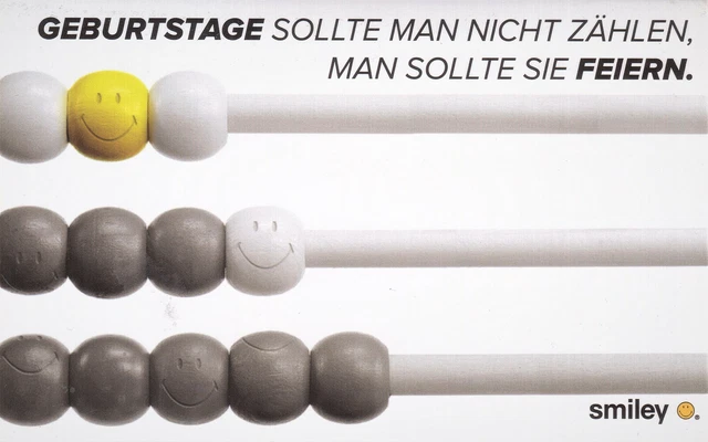 Smiley Karte BSB Geburtstag Glückwunsch Grußkarte Humor Lachen Minikarte Zitat