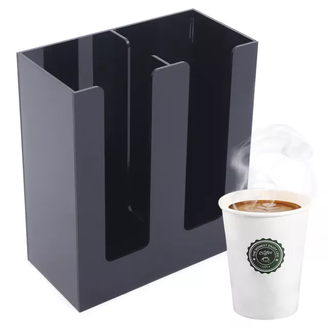 Coffee Stand Station Tea Dispenser Cup & Lid Holder Organizer Office Home Rack !