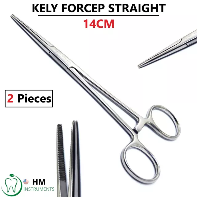 Surgical Hemostat Straight Kelly Locking Clamp Veterinary Forceps Instruments CE