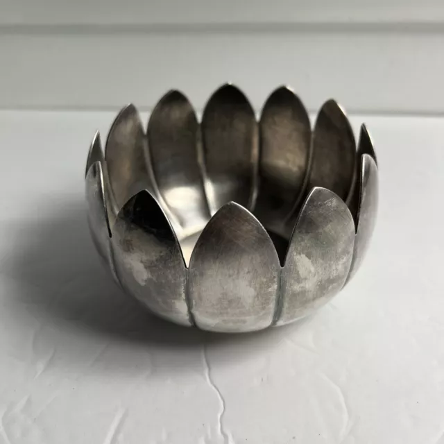 Vintage Reed & Barton Silver Plated Lotus Flower Bowl 3002