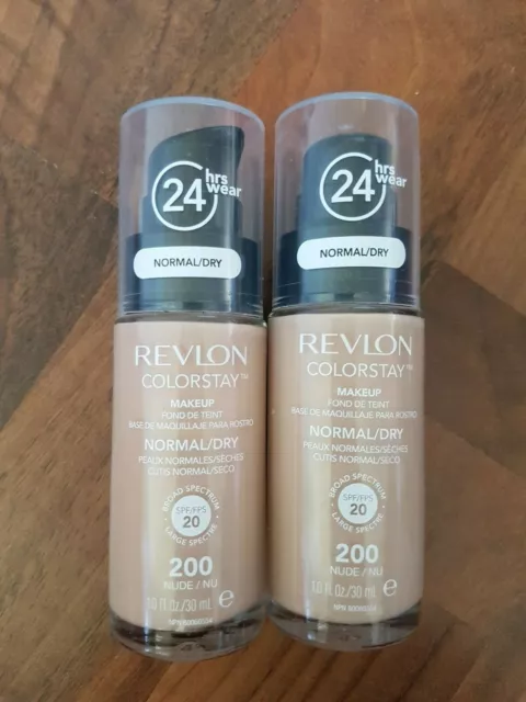 Revlon Colorstay Make-up Foundation Normal/Dry 200 nude SPF 20 2x 30 ml Neu