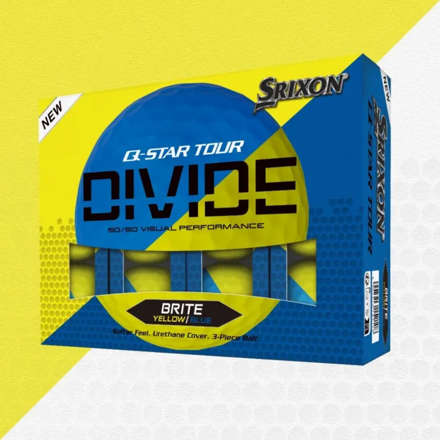 Srixon Q-Star Tour Divide 12 Golfbälle Blau/Gelb