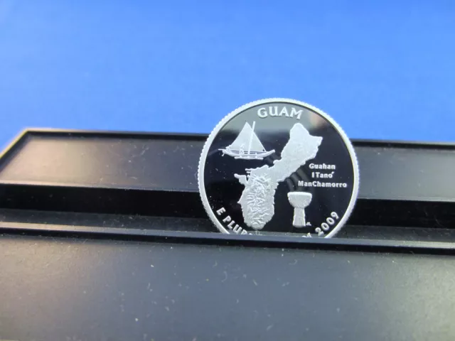 2009-S Silver Quarter Guam Deep Cameo Mirror Proof Upper Grading Range