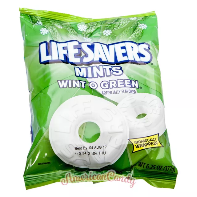 3x 177g Lifesavers Hard Candy USA Bonbons Wint o green & 5 Flavors (41,41/kg)