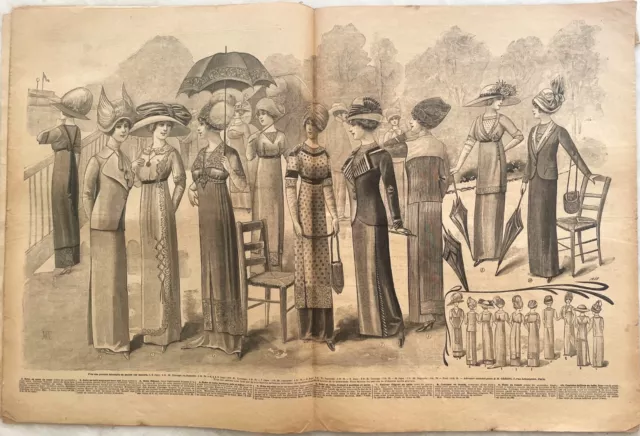 LE PETIT ECHO DE LA MODE n° 27 du 2 Juillet 1911 revue ancienne avec patron 3