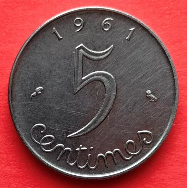 Moneta  Francia , 5 Centimes  del 1961,  circolata