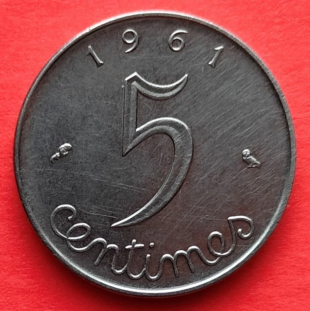 Moneta  Francia , 5 Centimes  del 1961,  circolata