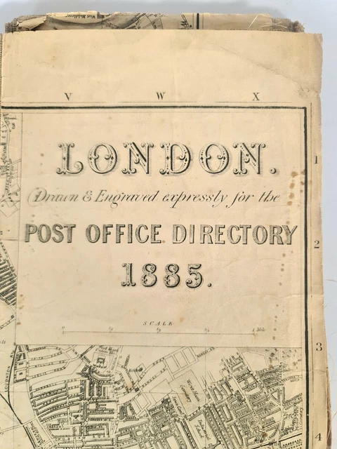 ANTIQUE MAP LONDON Post Office Directory 1885 South London £265.00 ...