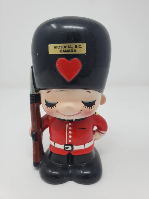 Vintage Rune Naito Guard Soldier Coin Bank Japan Ceramic Piggy Bank