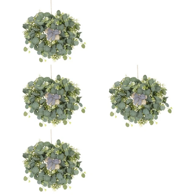 4x Decorative Exquisite Spring Wreath Welcome Wreath for Home Decor Party Layout