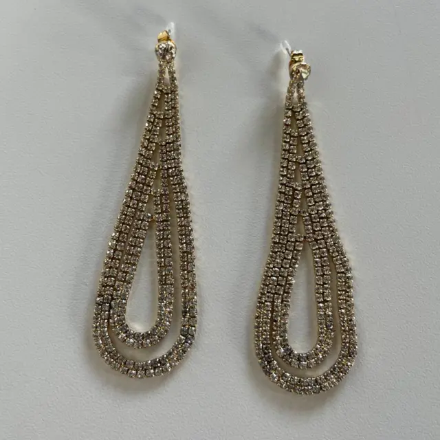 Ettika Earrings Womens Jewelry Gold Oval Drop Stud Revolve Statement Dangle