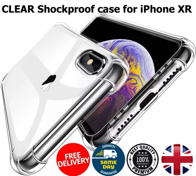 Étui TRANSPARENT pour iPhone XR, housse en TPU souple silicone antichoc